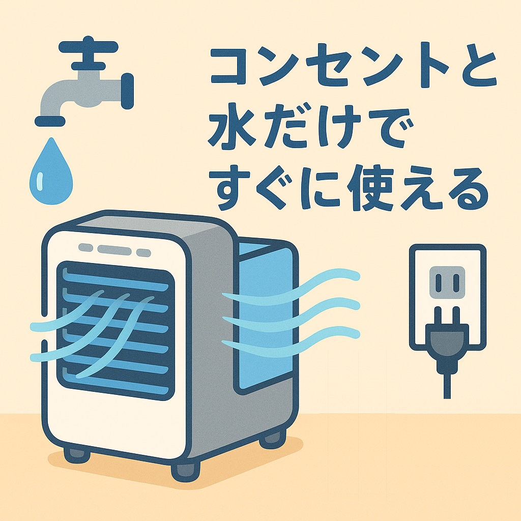 コンセントと水のイラスト